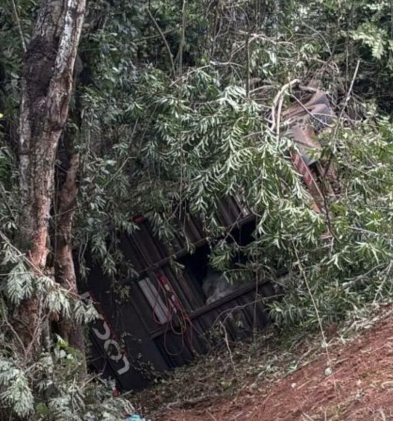 Ilustração da notícia Carreta boiadeira cai em ribanceira na Serra Sucuriú em Paraíso das Águas e motorista fica gravemente ferido